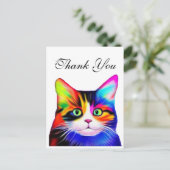 Niedlich gestreifter mehrfarbiger Regenbogen Viele Postkarte (Stehend Vorderseite)