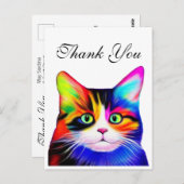 Niedlich gestreifter mehrfarbiger Regenbogen Viele Postkarte (Vorne/Hinten)