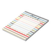 Niedlich gestreiftes Muster, gestreift, mehrfarbig Notizblock (Rotiert)