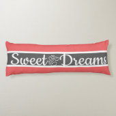 Niedlich gestrichelte Graue und rosa Muster Seitenschläferkissen (Rückseite)