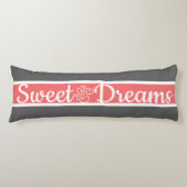 Niedlich gestrichelte Graue und rosa Muster Seitenschläferkissen (Vorderseite)