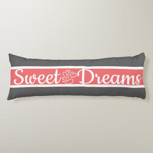 Niedlich gestrichelte Graue und rosa Muster Seitenschläferkissen (Vorderseite)