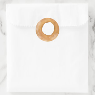 Niedlich gestrichen "BAGEL" Runder Aufkleber