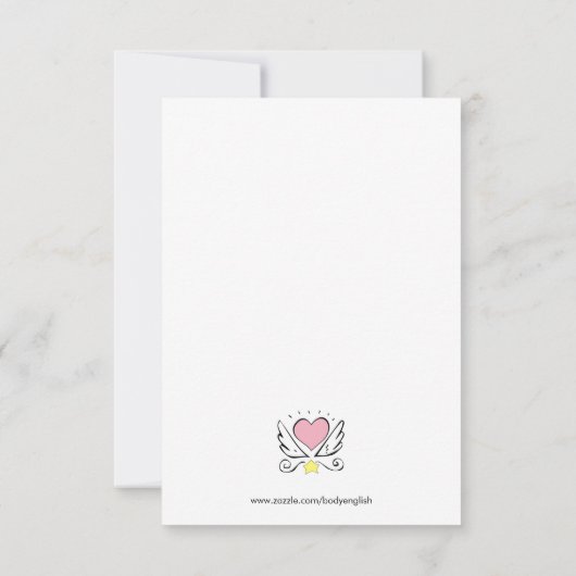 Niedlich gestrichener Igel mit Blume Dankeskarte (Rückseite)