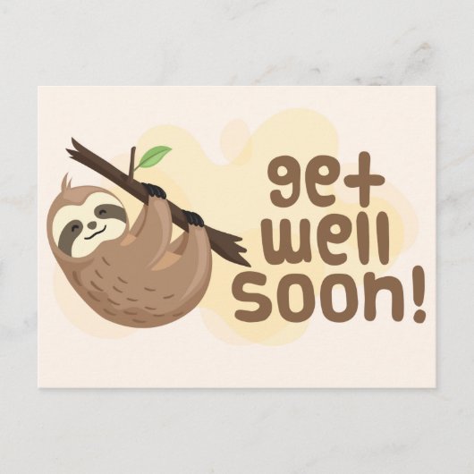 Niedlich Get Well bald Postcard Postkarte (Vorderseite)