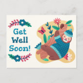 Niedlich Get Well bald Postcard Postkarte (Vorderseite)