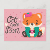 Niedlich Get Well bald Postcard