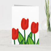 Niedlich Get Well-Card mit roten Tulpen zeichnend Karte (Rückseite)