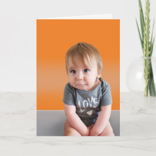 Niedlich Get Well Card - Orange Karte (Vorderseite)