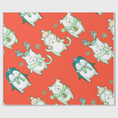 NIEDLICH GEZEICHNET TIERCHRISTMAS GESCHENKPAPIER (Flach)