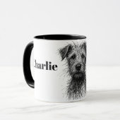 Niedlich gezeichnete Terrier. I Liebe Terriers Per Tasse (Vorderseite Links)