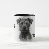 Niedlich gezeichnete Terrier. I Liebe Terriers Per Tasse (Zentrum)