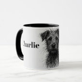 Niedlich gezeichnete Terrier. I Liebe Terriers Per Tasse (Vorderseite Links)