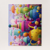 Niedlich gezinkter Fantasy Whimsical Surreal Teapo Puzzle (Vertikal)