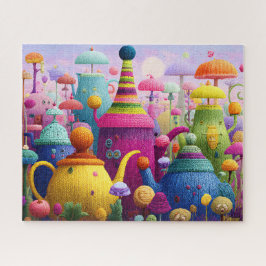 Niedlich gezinkter Fantasy Whimsical Surreal Teapo Puzzle
