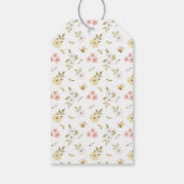 Niedlich gezogener Blumenbär, Tierbär Vielen Dank Geschenkanhänger (Rückseite)