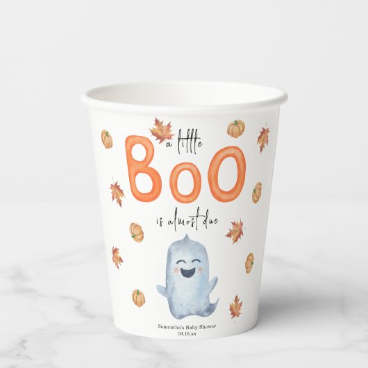 Niedlich Ghost Baby Dusche Pappbecher (Rückseite)