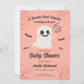 Niedlich Ghost Baby Duschkarte Spooky Sweet Hallow Einladung (Vorderseite)