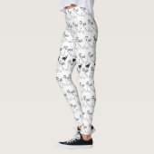 Niedlich Ghost Black Cat Halloween Leggings (Links)
