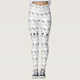 Niedlich Ghost Black Cat Halloween Leggings