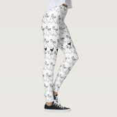 Niedlich Ghost Black Cat Halloween Leggings (Rechts)