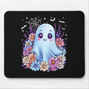 Niedlich Ghost Blumen Halloween Kostüm Girl Frauen Mousepad