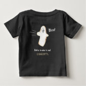Niedlich Ghost 'Boo'! Halloween Baby T-shirt (Rückseite)