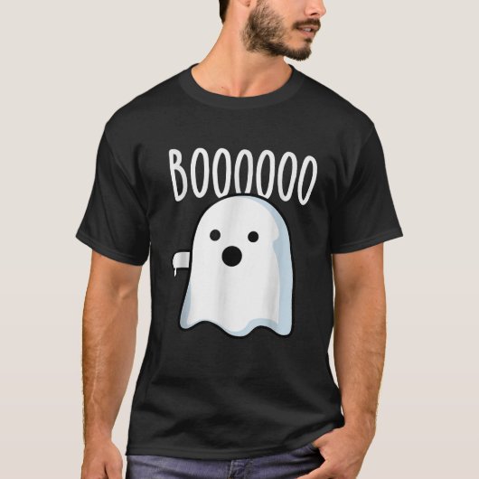 Niedlich Ghost-Boo Thumbs Down Ghost Funny Hallowe T-Shirt (Vorderseite)