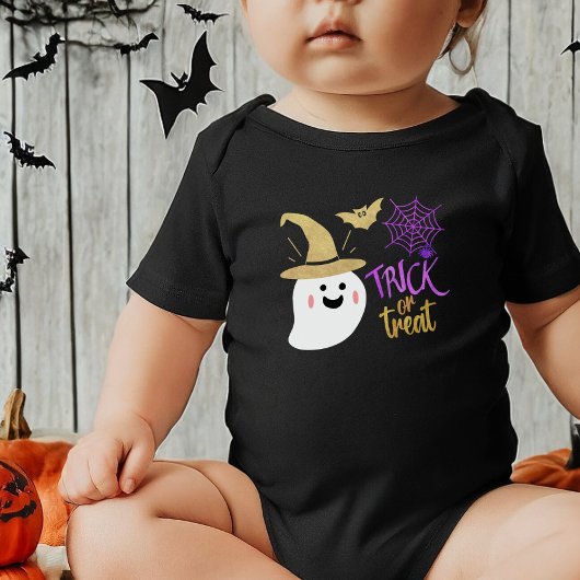 Niedlich Ghost Boo Trick oder Treat Halloween Baby Strampler