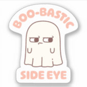 Niedlich Ghost BooBastic Side Eye Funny Aufkleber (Vorderseite)
