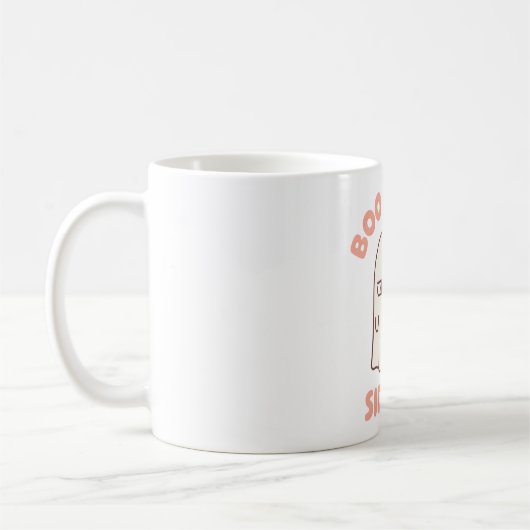 Niedlich Ghost BooBastic Side Eye Funny Kaffeetasse (Links)