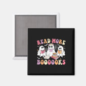 Niedlich Ghost Book Read more Bücher Funny Teacher Magnet (Vorderseite/Rückseite)