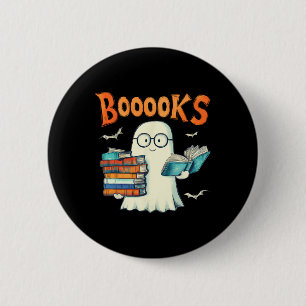 Niedlich Ghost Book Reading Booooks Halloween Lehr Button