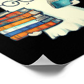 Niedlich Ghost Book Reading Booooks Halloween Lehr Poster (Ecke)
