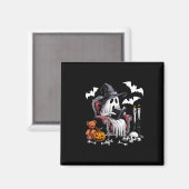 Niedlich Ghost Books Halloween Lehrer Ghost Readin Magnet (Vorderseite/Rückseite)
