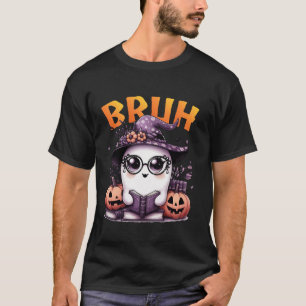 Niedlich Ghost bruh Boo Reading Buch Funny Family T-Shirt