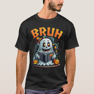Niedlich Ghost bruh Boo Reading Buch Funny Family T-Shirt