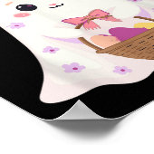 Niedlich Ghost Bunny Egg Basket Rabbit Osterrabe Poster (Ecke)