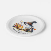 Niedlich Ghost Camping Happy Halloween Pappteller (Schrägansicht)