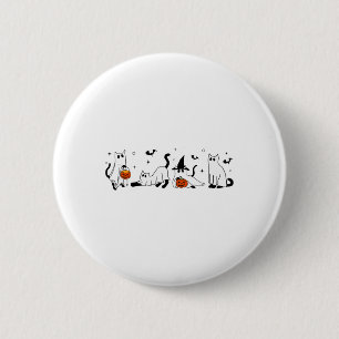 Niedlich Ghost Cat Funny Halloween Outfit Kostüme Button