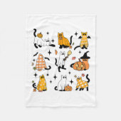 Niedlich Ghost Cat Funny Halloween Outfit Kostüme Fleecedecke (Vorderseite)
