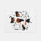Niedlich Ghost Cat Funny Halloween Outfit Kostüme Fleecedecke (Vorderseite (Horizontal))