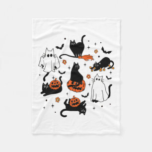 Niedlich Ghost Cat Funny Halloween Outfit Kostüme  Fleecedecke