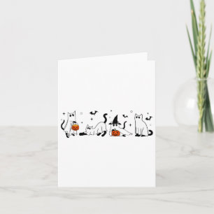 Niedlich Ghost Cat Funny Halloween Outfit Kostüme Karte