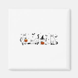 Niedlich Ghost Cat Funny Halloween Outfit Kostüme Magnet