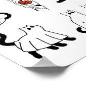 Niedlich Ghost Cat Funny Halloween Outfit Kostüme Poster (Ecke)