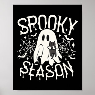 Niedlich Ghost Cat Spooky Jahreszeit Halloween Kos Poster