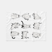 Niedlich Ghost Cat Weihnachtsstimmung Kostüme Fleecedecke (Vorderseite (Horizontal))