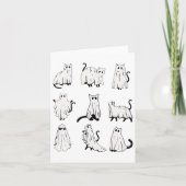 Niedlich Ghost Cat Weihnachtsstimmung Kostüme Karte (Vorderseite)