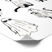 Niedlich Ghost Cat Weihnachtsstimmung Kostüme Poster (Ecke)